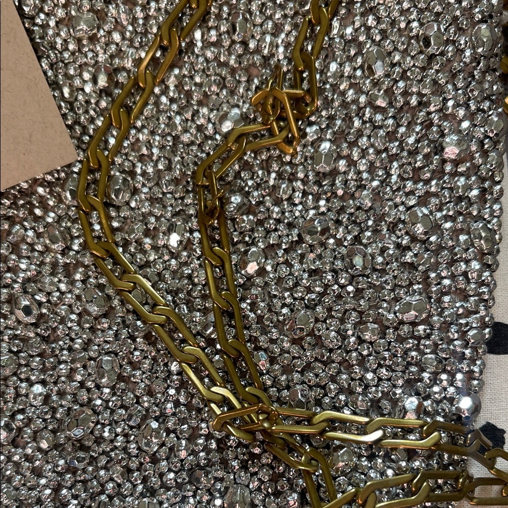 Clare V Estelle- Silver Clutch with Gold Chain - Picture 2 of 4